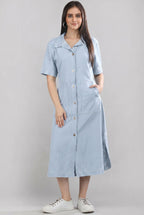 Long Story Denim Shirt Dress