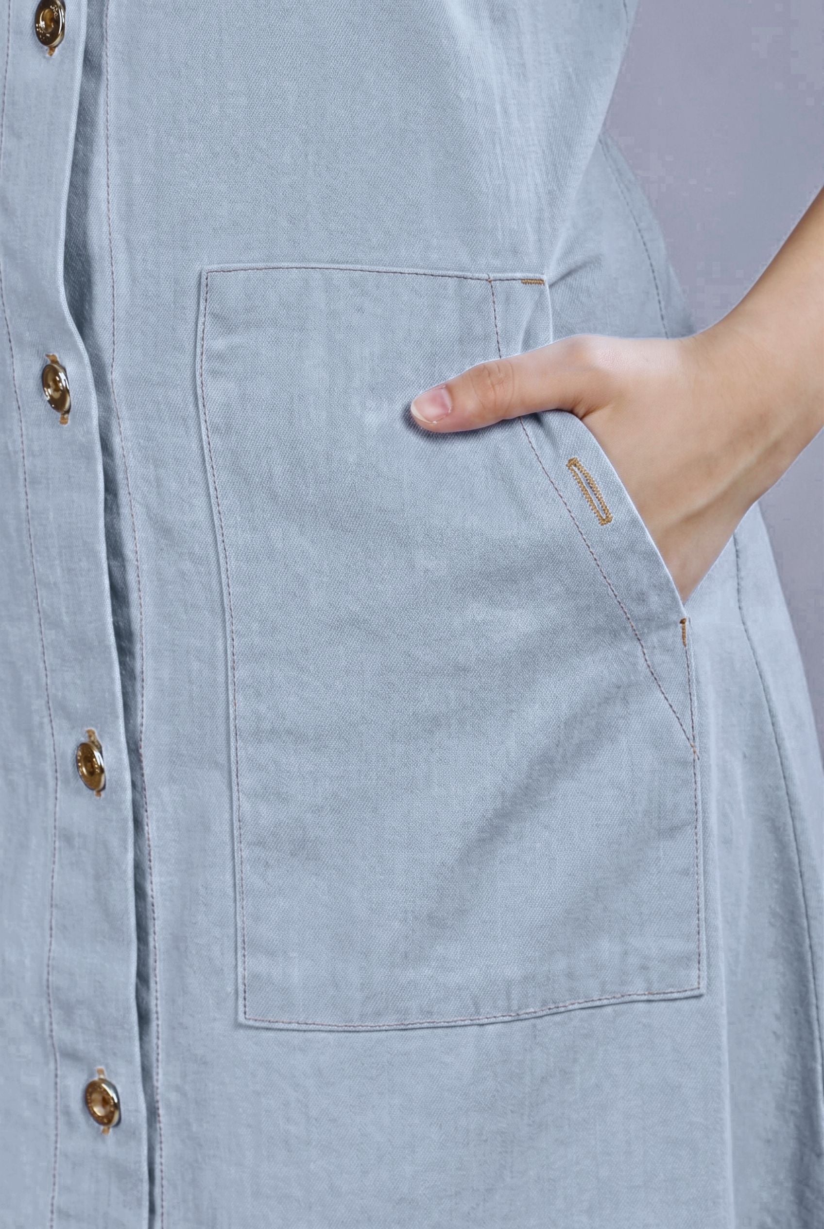 Long Story Denim Shirt Dress