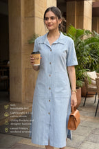 Long Story Denim Shirt Dress